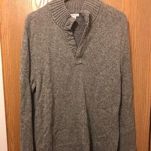 Men’s Merona Henley Long-sleeved Grey Sweater